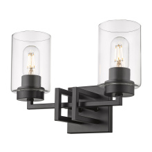 Golden 6070-BA2 BLK-BLK - Golden Lighting Tribeca 2-light Vanity in Matte Black